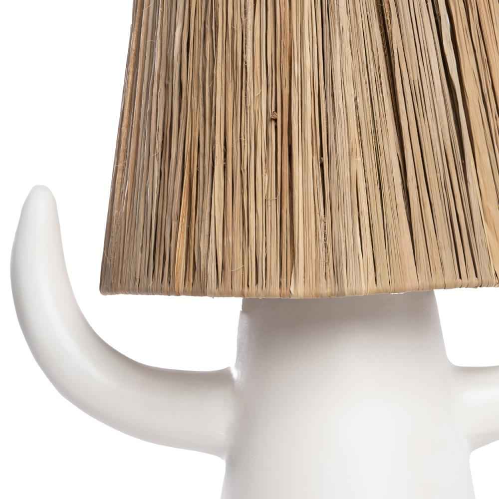 BILLY BOB TABLE LAMP | WHITE + NATURAL