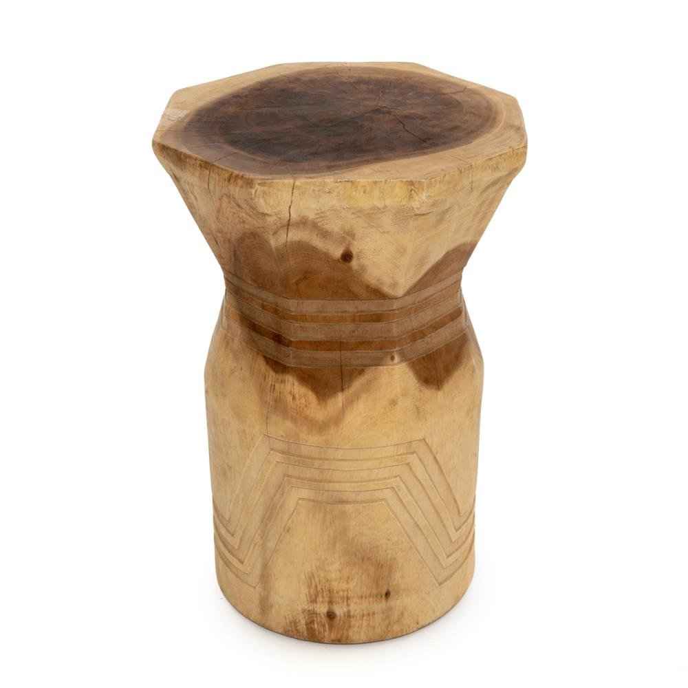 BLOOM SIDE TABLE + STOOL | NATURAL