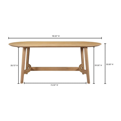 BODHI NATURAL OAK DINING TABLE