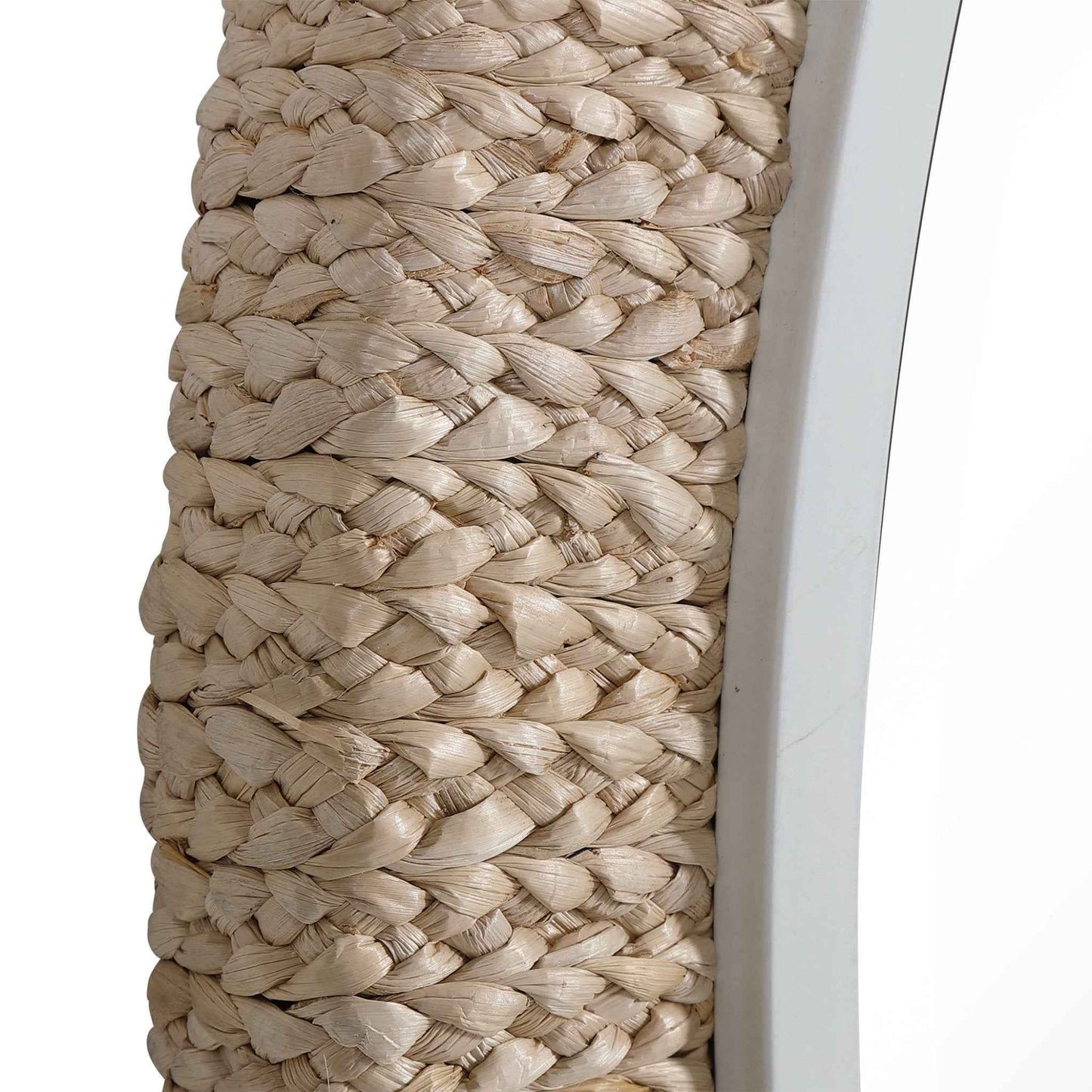 BRAIDED BANANA LEAF ROUND MIRROR