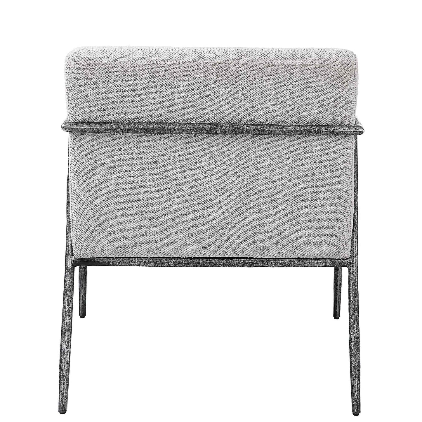 BRISBANE IVORY-GREY BOUCLE ACCENT CHAIR