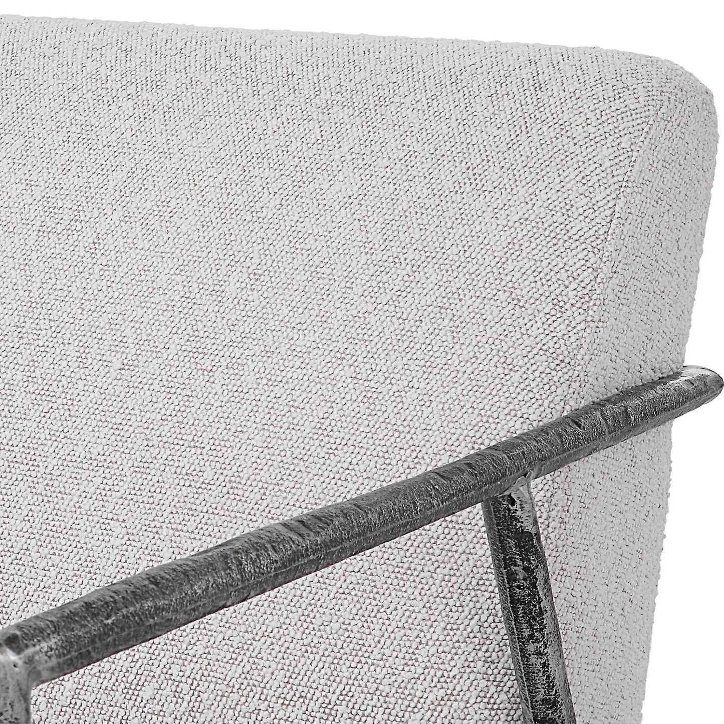 BRISBANE IVORY-GREY BOUCLE ACCENT CHAIR