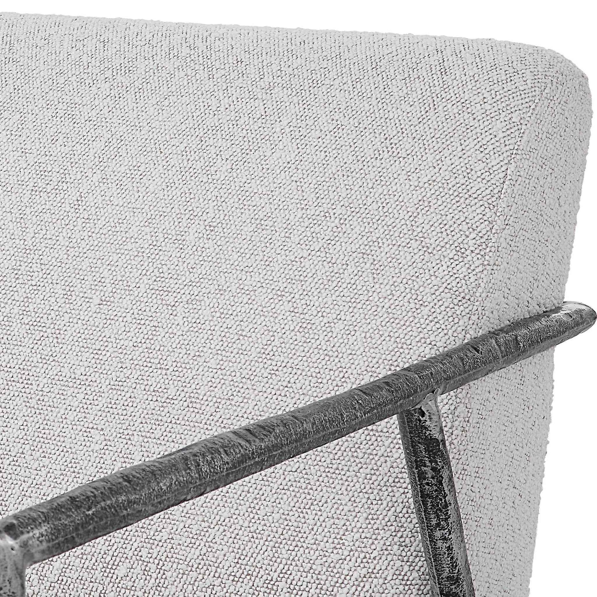 BRISBANE IVORY-GREY BOUCLE ACCENT CHAIR