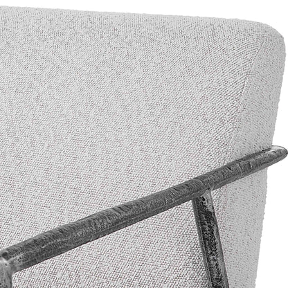 BRISBANE IVORY-GREY BOUCLE ACCENT CHAIR