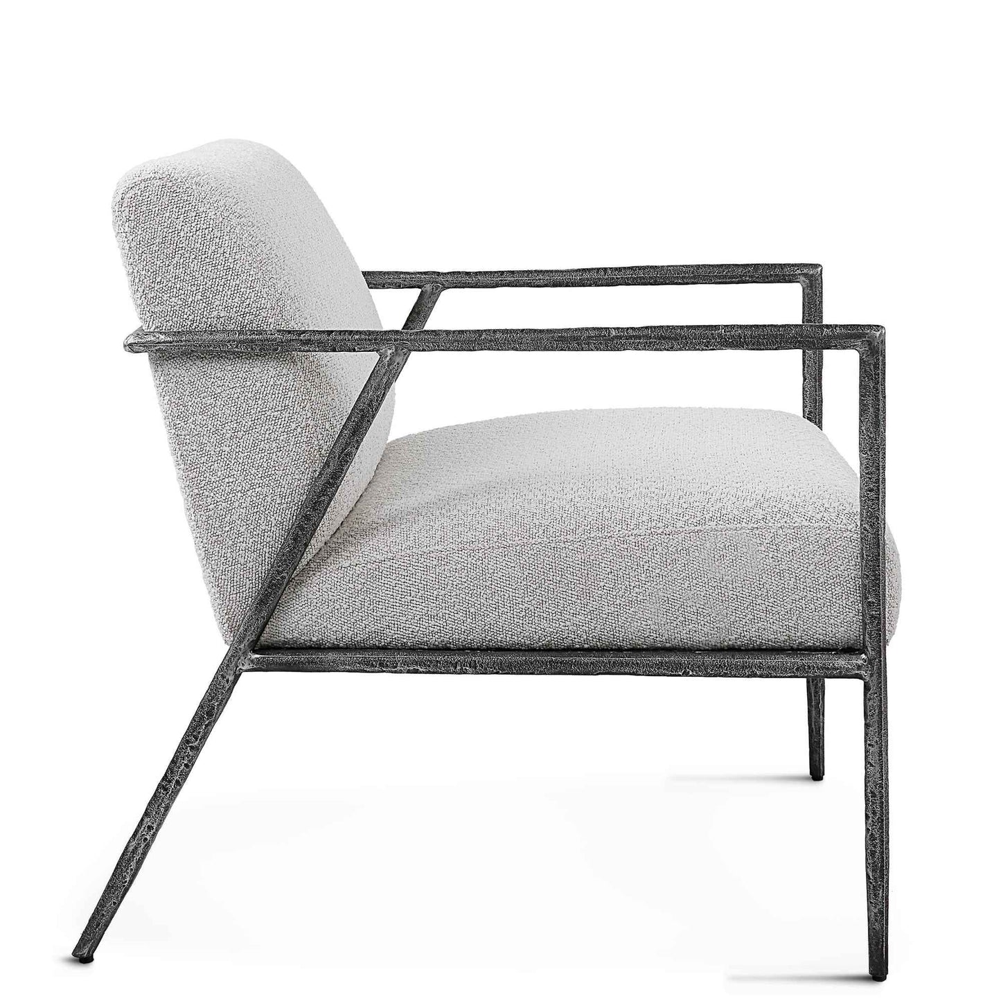 BRISBANE IVORY-GREY BOUCLE ACCENT CHAIR