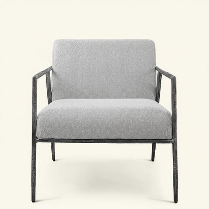 BRISBANE IVORY-GREY BOUCLE ACCENT CHAIR
