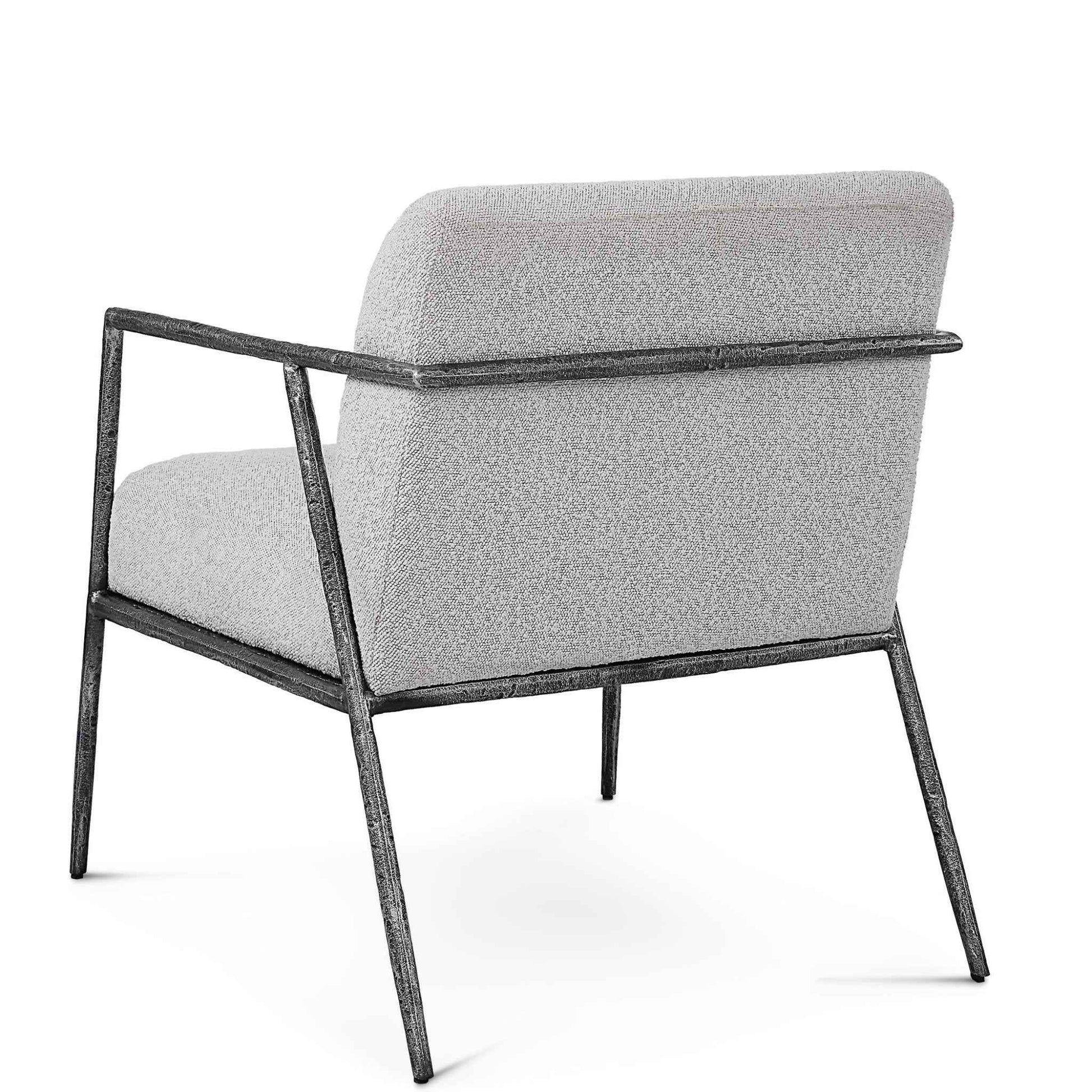 BRISBANE IVORY-GREY BOUCLE ACCENT CHAIR