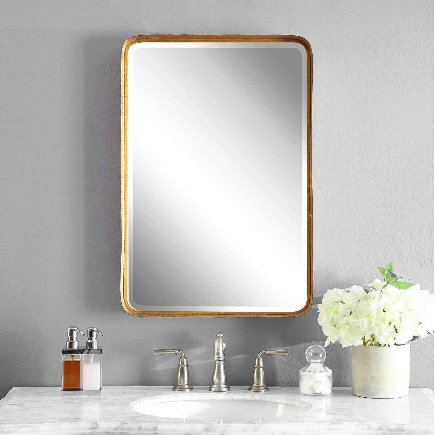 BRITTA ANTIQUE GOLD VANITY MIRROR