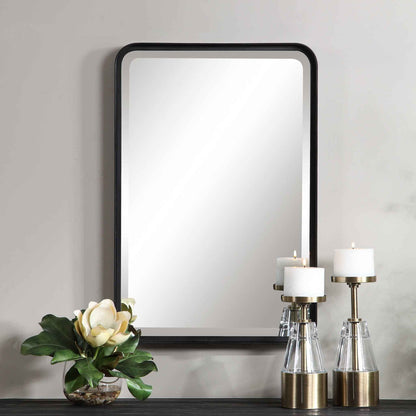BRITTA MATTE BLACK VANITY MIRROR