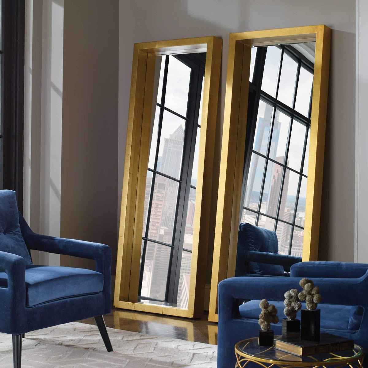 BRIXTON GOLD FLOOR MIRROR