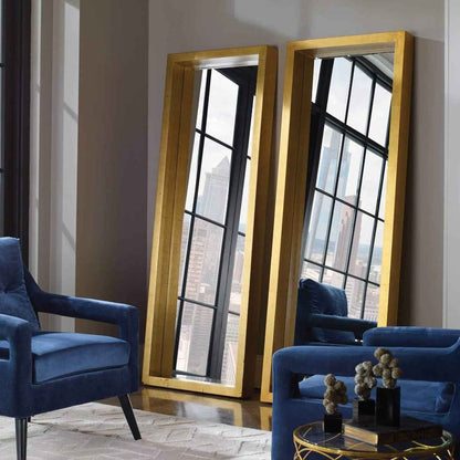 BRIXTON GOLD FLOOR MIRROR