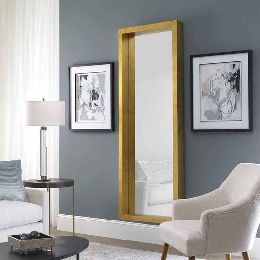 BRIXTON GOLD FLOOR MIRROR