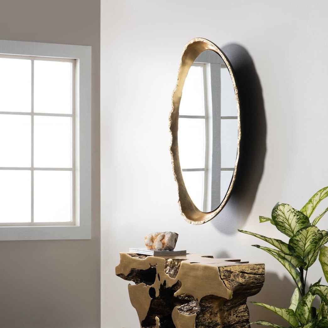 BROKEN EGG GOLD & BLACK MIRROR