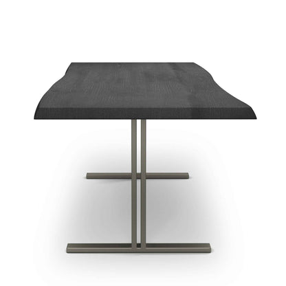 BROOKS LIVE EDGE DINING TABLE: EBONIZED