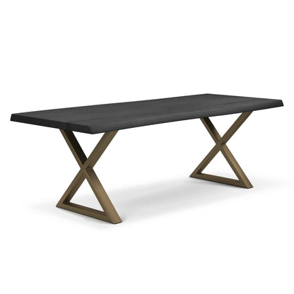 BROOKS LIVE EDGE DINING TABLE: EBONIZED