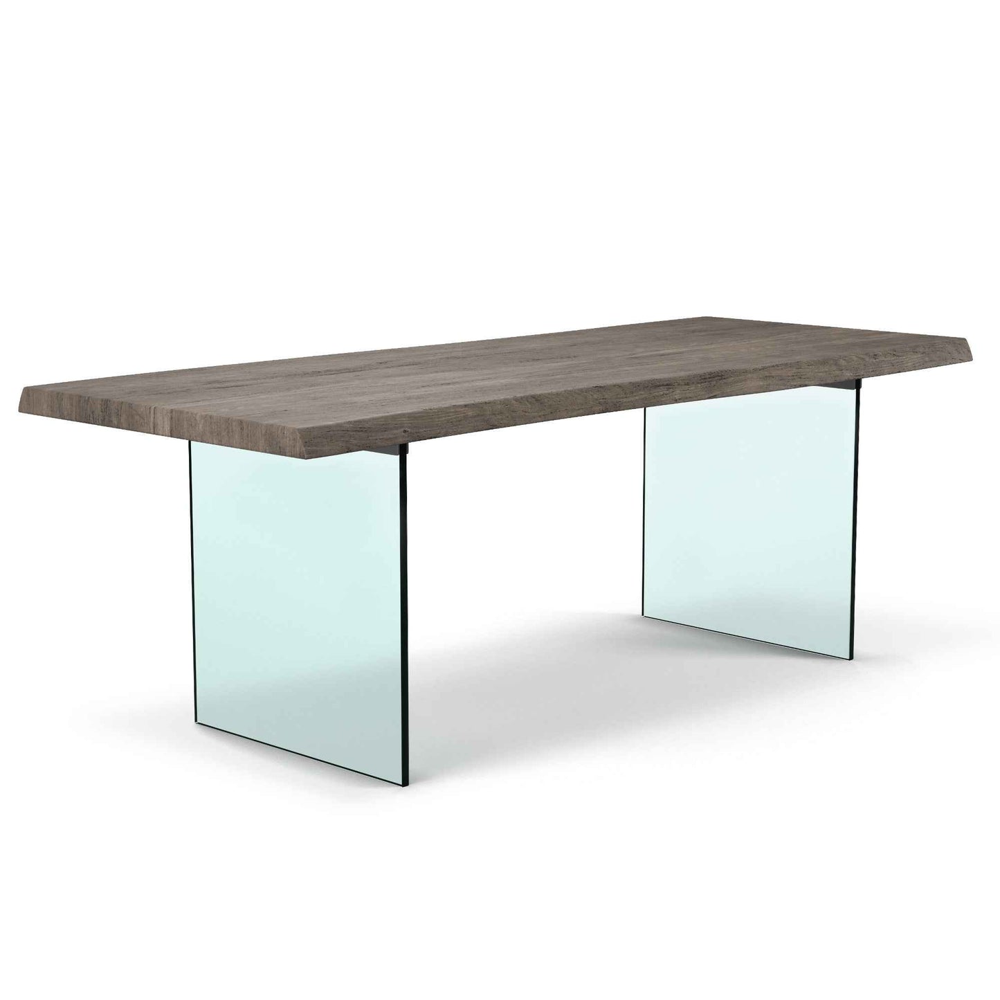 BROOKS LIVE EDGE DINING TABLE: SANDBLASTED GREY