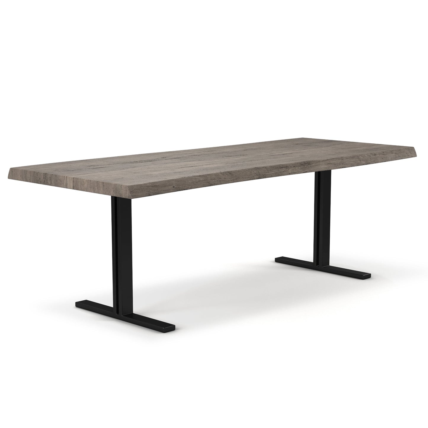 BROOKS LIVE EDGE DINING TABLE: SANDBLASTED GREY