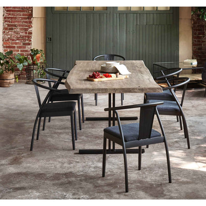 BROOKS LIVE EDGE DINING TABLE: SANDBLASTED GREY