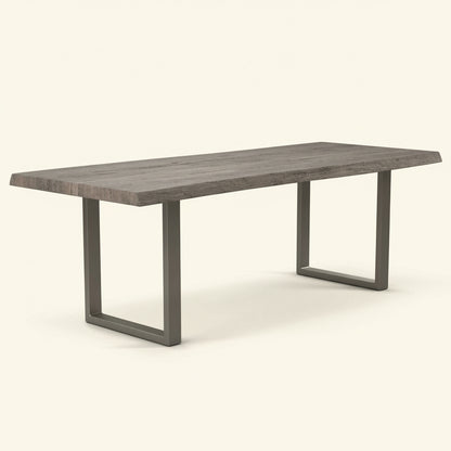 BROOKS LIVE EDGE DINING TABLE: SANDBLASTED GREY