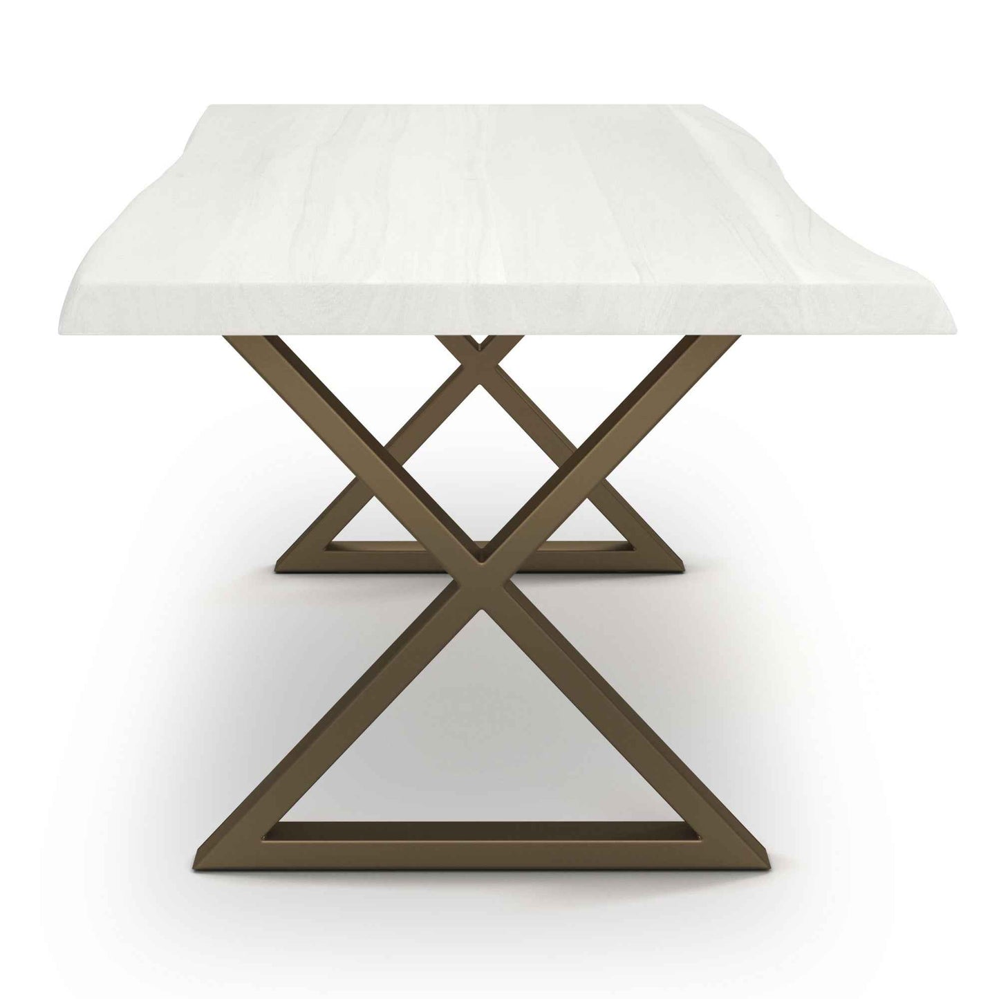 BROOKS LIVE EDGE DINING TABLE: WHITE WASH