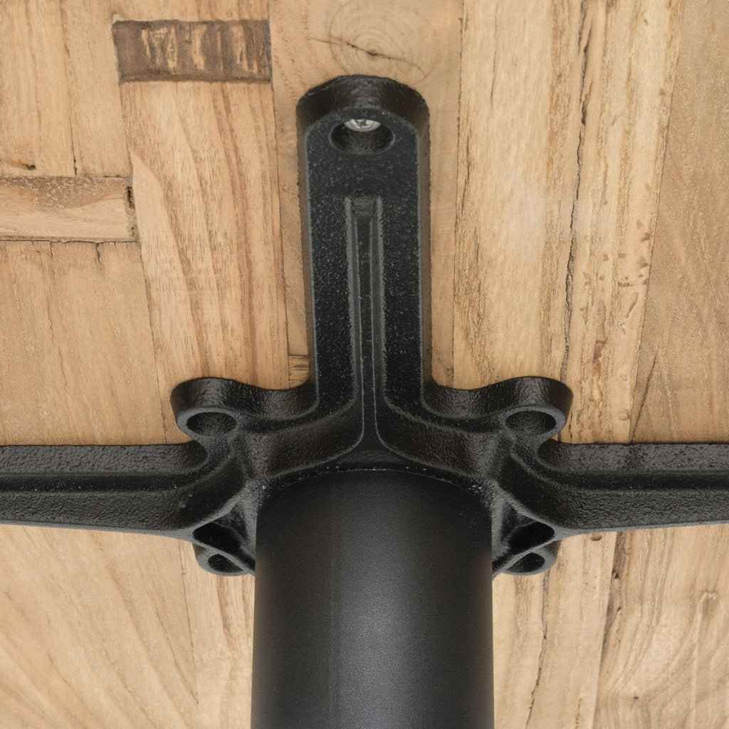 BRUNSWICK BAR TABLE / RECLAIMED ELM WOOD / BLACK