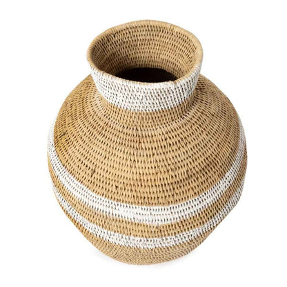 BUHERA BASKETS | FAIR TRADE | NATURAL + WHITE | 3 SIZES