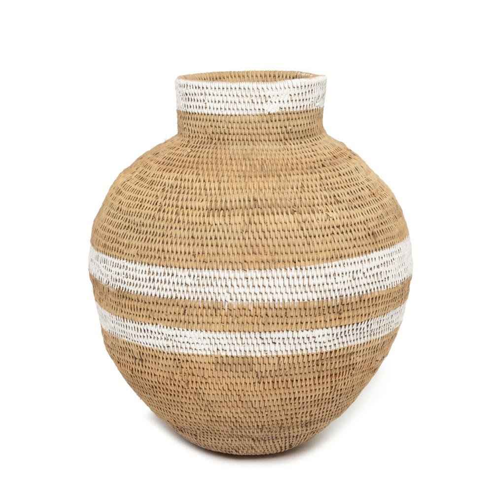 BUHERA BASKETS | FAIR TRADE | NATURAL + WHITE | 3 SIZES