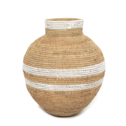 BUHERA BASKETS | FAIR TRADE | NATURAL + WHITE | 3 SIZES