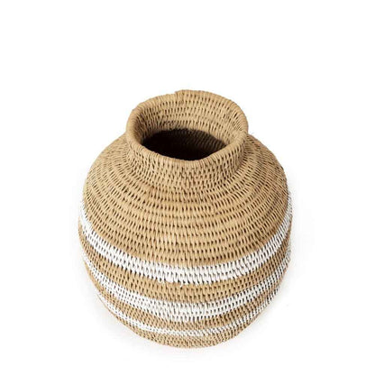 BUHERA BASKETS | FAIR TRADE | NATURAL + WHITE | 3 SIZES