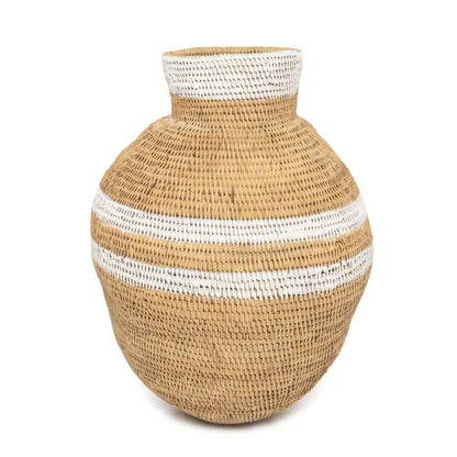BUHERA BASKETS | FAIR TRADE | NATURAL + WHITE | 3 SIZES