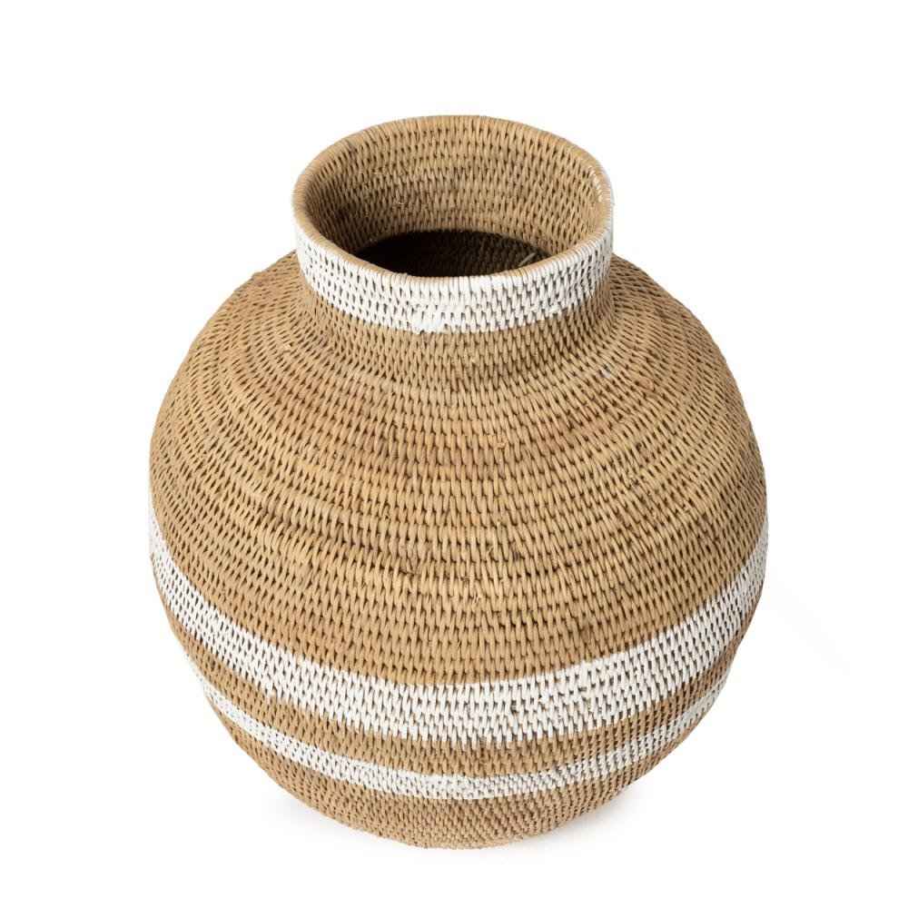 BUHERA BASKETS | FAIR TRADE | NATURAL + WHITE | 3 SIZES