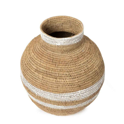 BUHERA BASKETS | FAIR TRADE | NATURAL + WHITE | 3 SIZES