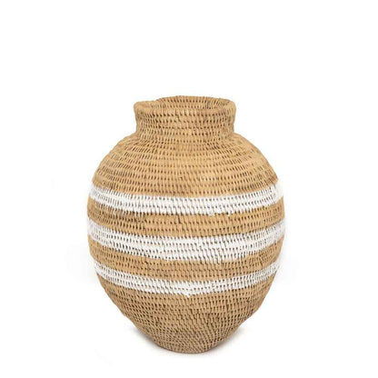 BUHERA BASKETS | FAIR TRADE | NATURAL + WHITE | 3 SIZES