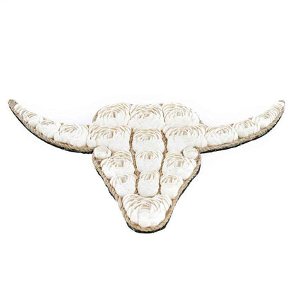 BULL SHELL WALL ART | WHITE