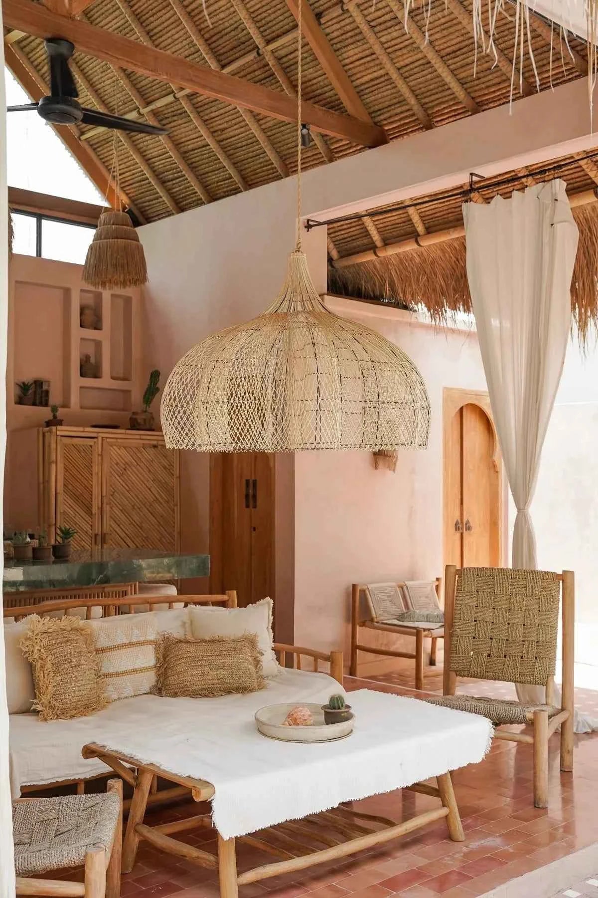 BUNGA PENDANT SHADE | NATURAL RATTAN | XL