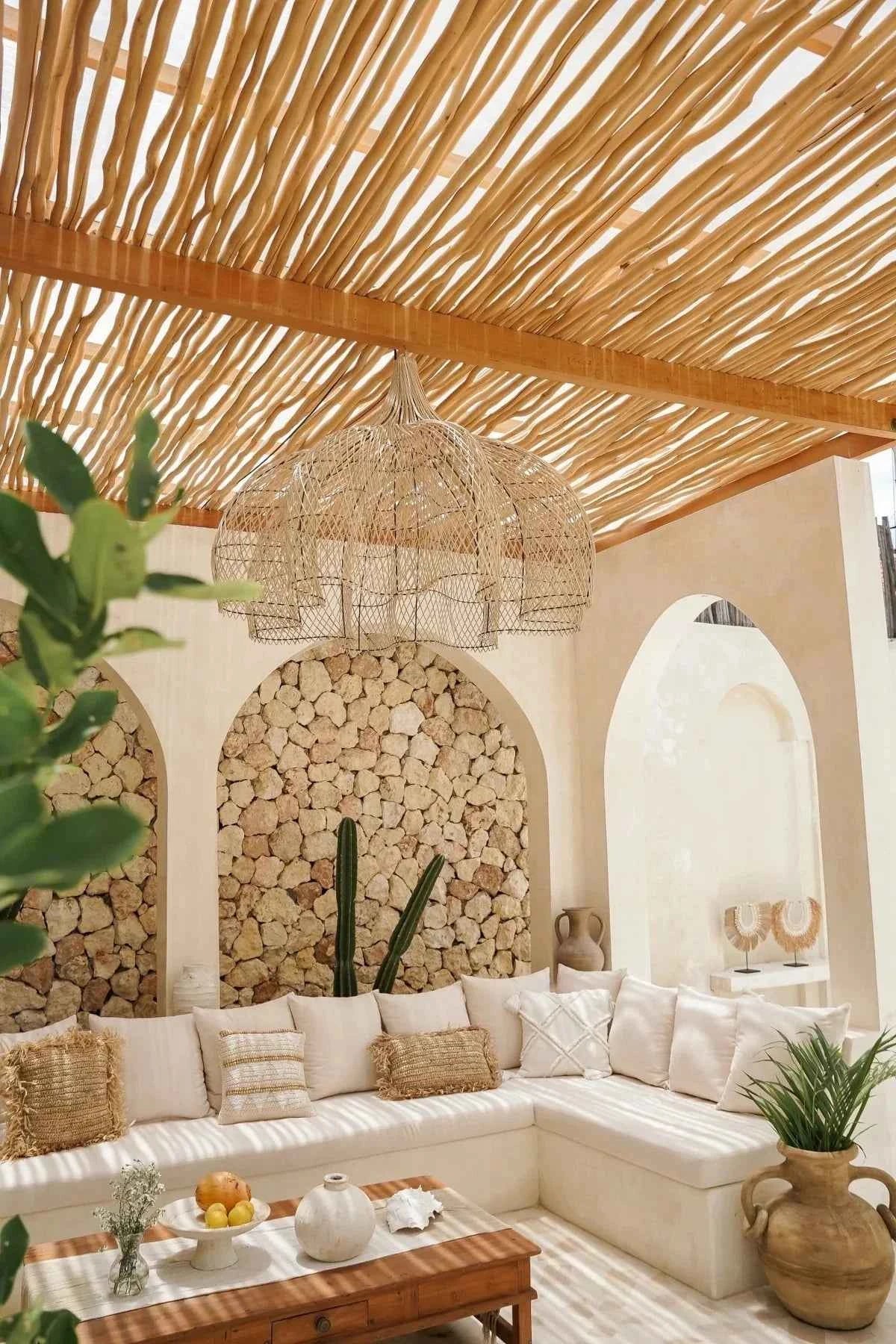 BUNGA PENDANT SHADE | NATURAL RATTAN | XL