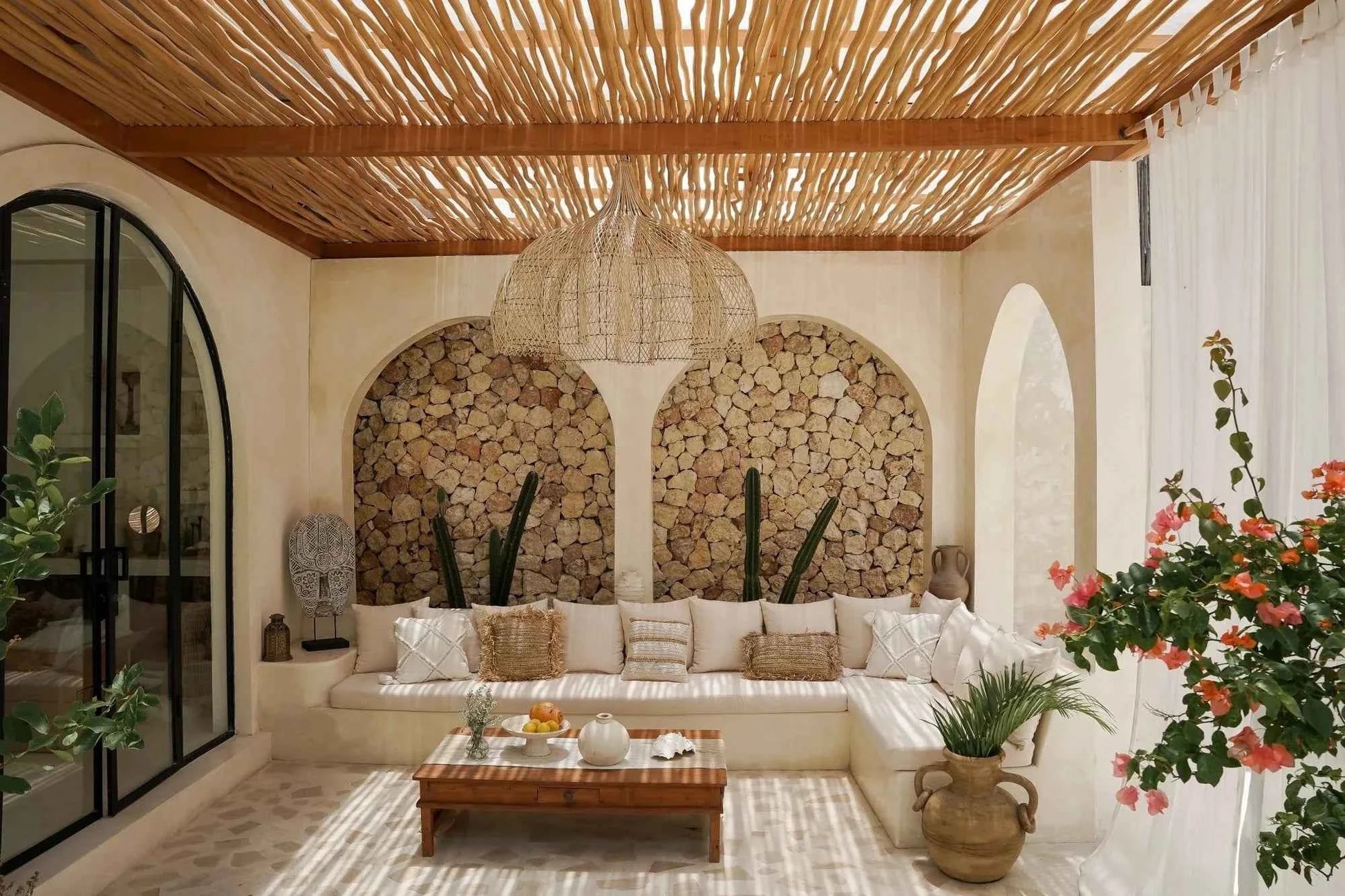 BUNGA PENDANT SHADE | NATURAL RATTAN | XL