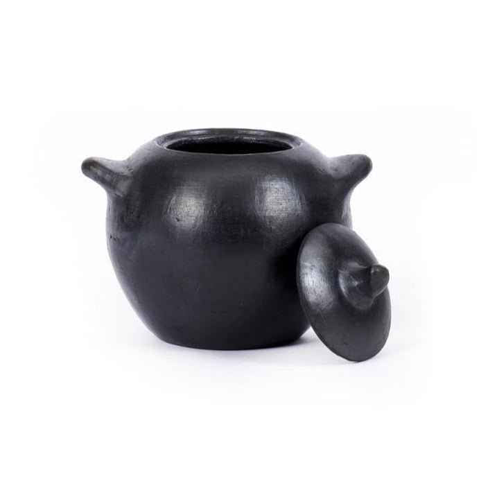 BURNED JAR WITH LID | BLACK | 3 SIZES