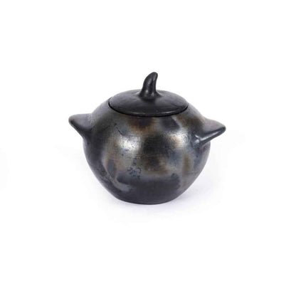 BURNED JAR WITH LID | BLACK | 3 SIZES