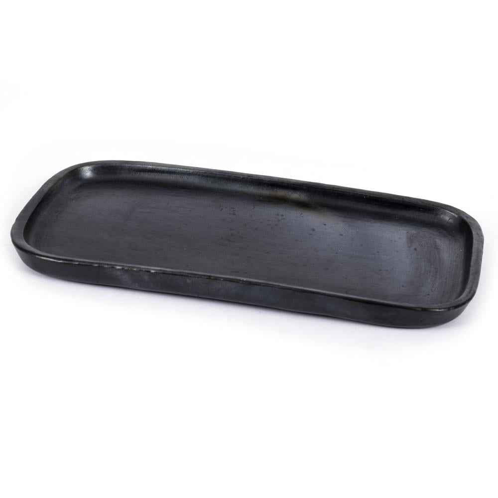 BURNED SERVING PLATE | BLACK
