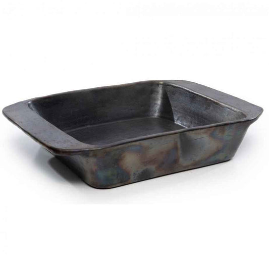 BURNED TERRACOTTA OVEN TRAY | BLACK