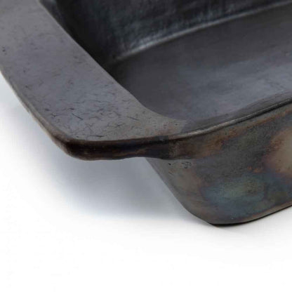 BURNED TERRACOTTA OVEN TRAY | BLACK