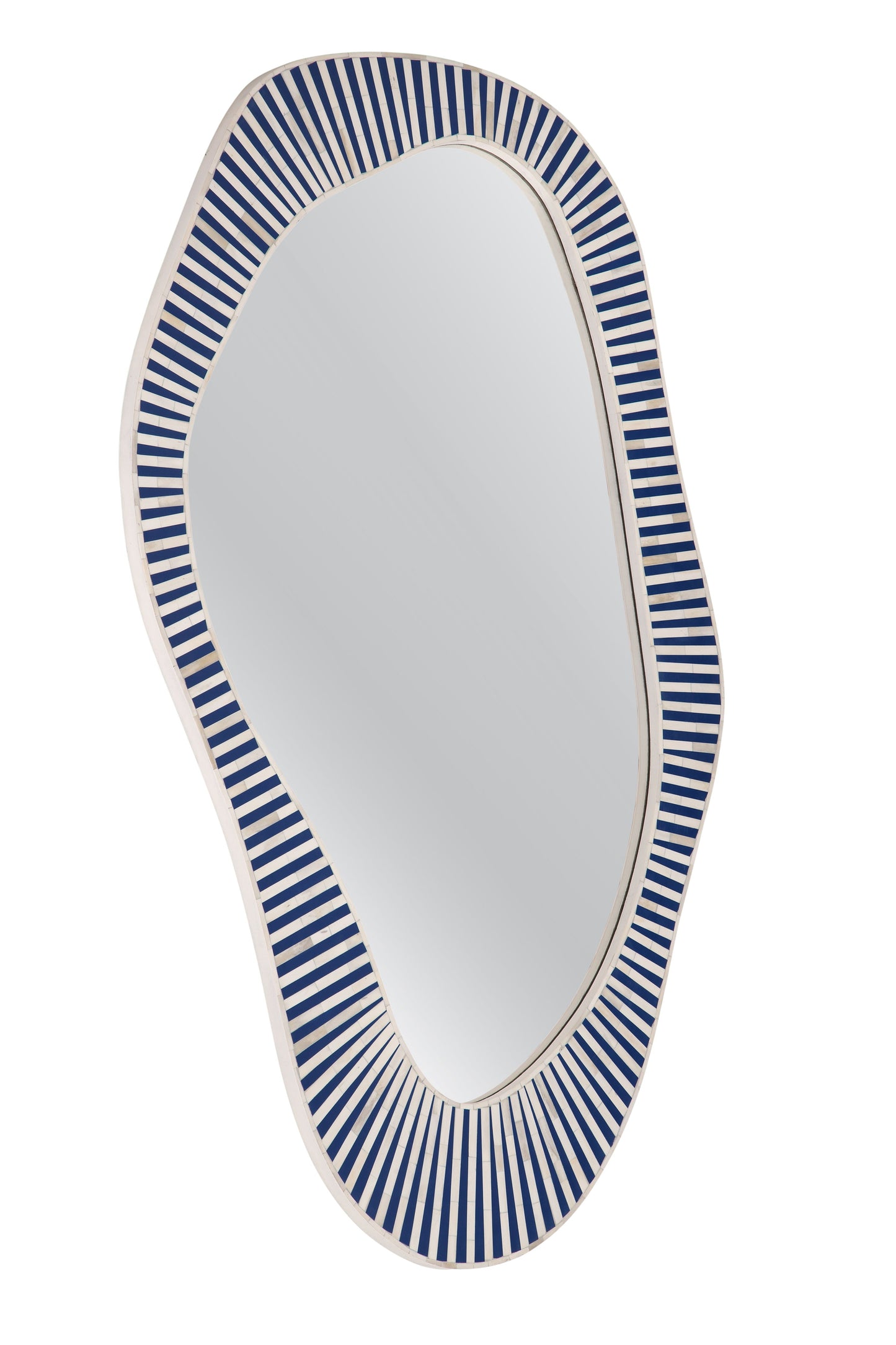 Rhodes - Wall Mirror - Blue / White