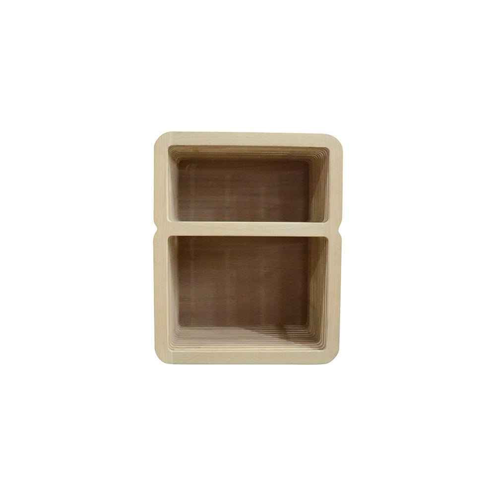 CAGE SIDE TABLE / BLOND OAK