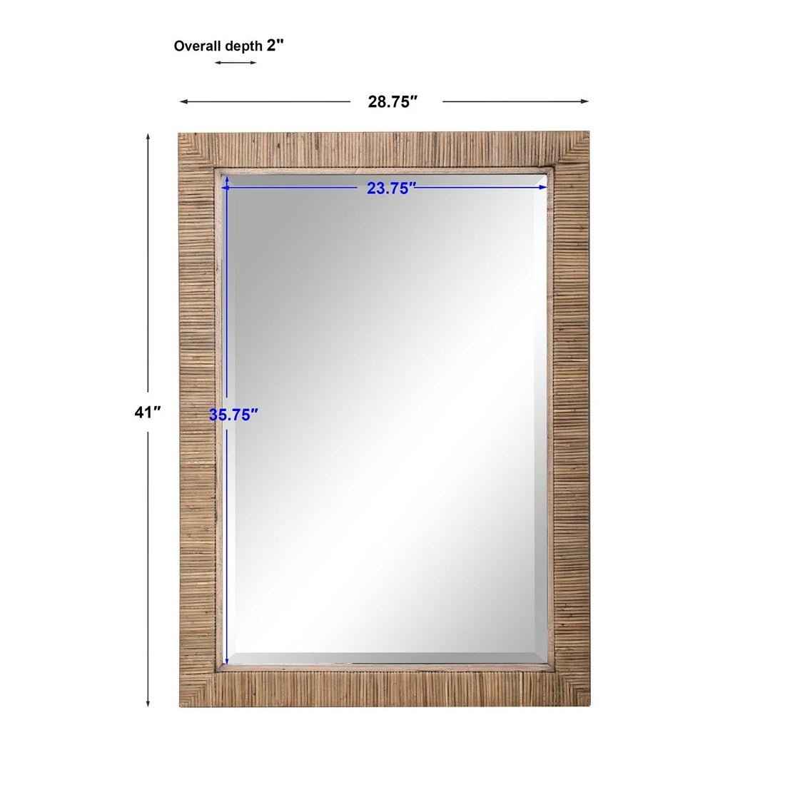 CAPE RATTAN WRAPPED MIRROR