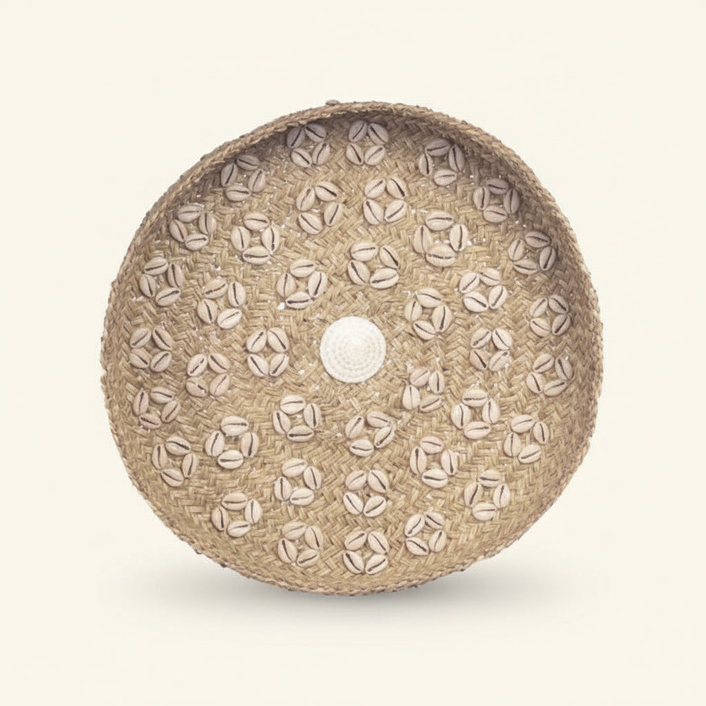 CARIBE SHELL PLATE WALL ART | NATURAL + WHITE