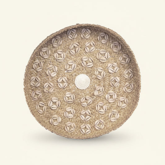 CARIBE SHELL PLATE WALL ART | NATURAL + WHITE