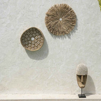 CARIBE SHELL PLATE WALL ART | NATURAL + WHITE