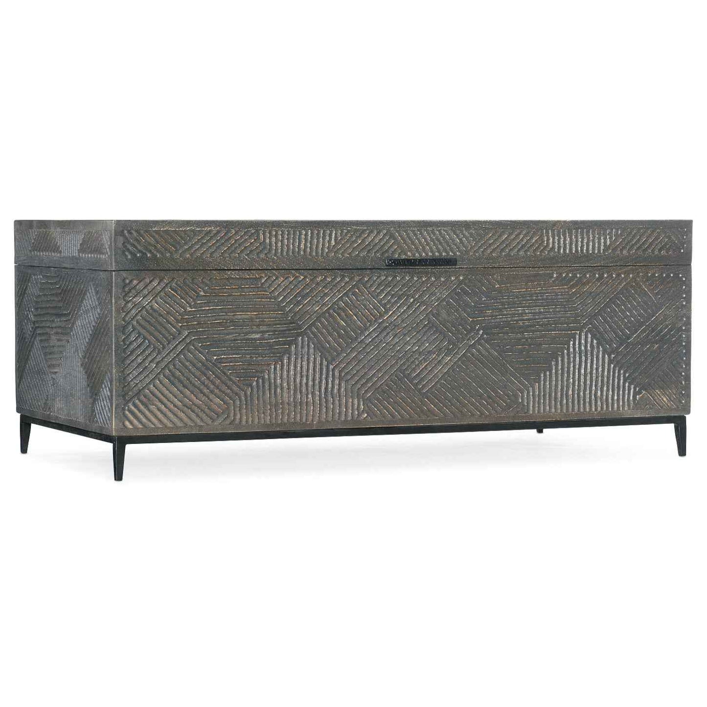 CARVED WOOD TRUNK COFFEE TABLE