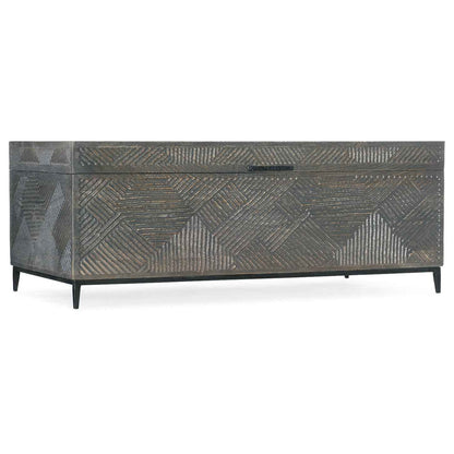 CARVED WOOD TRUNK COFFEE TABLE